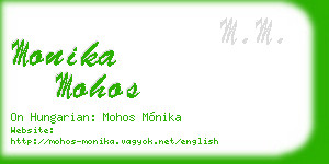 monika mohos business card