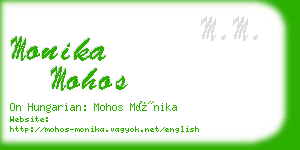 monika mohos business card